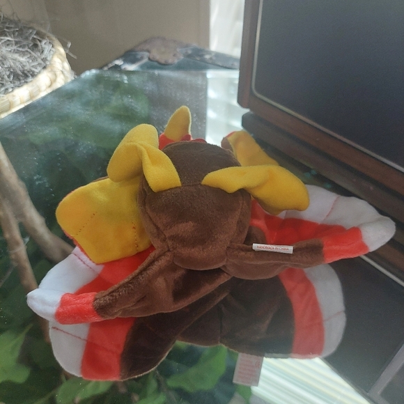 Beanie Baby Gobbles Turkey 1997 Edition Clean Missing Paper TY Tag P.E. Pellets - Picture 3 of 8
